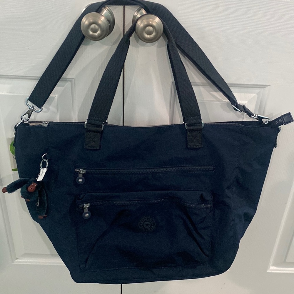 💙🆕Kipling Isaac Carry On Tote, Travel Bag,🐒True Blue Tonal (Navy)